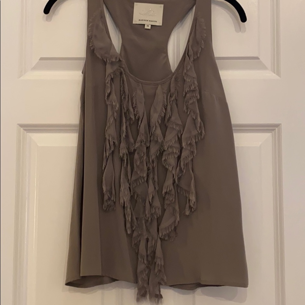 Madison Marcus grey silk tank top (size xs)